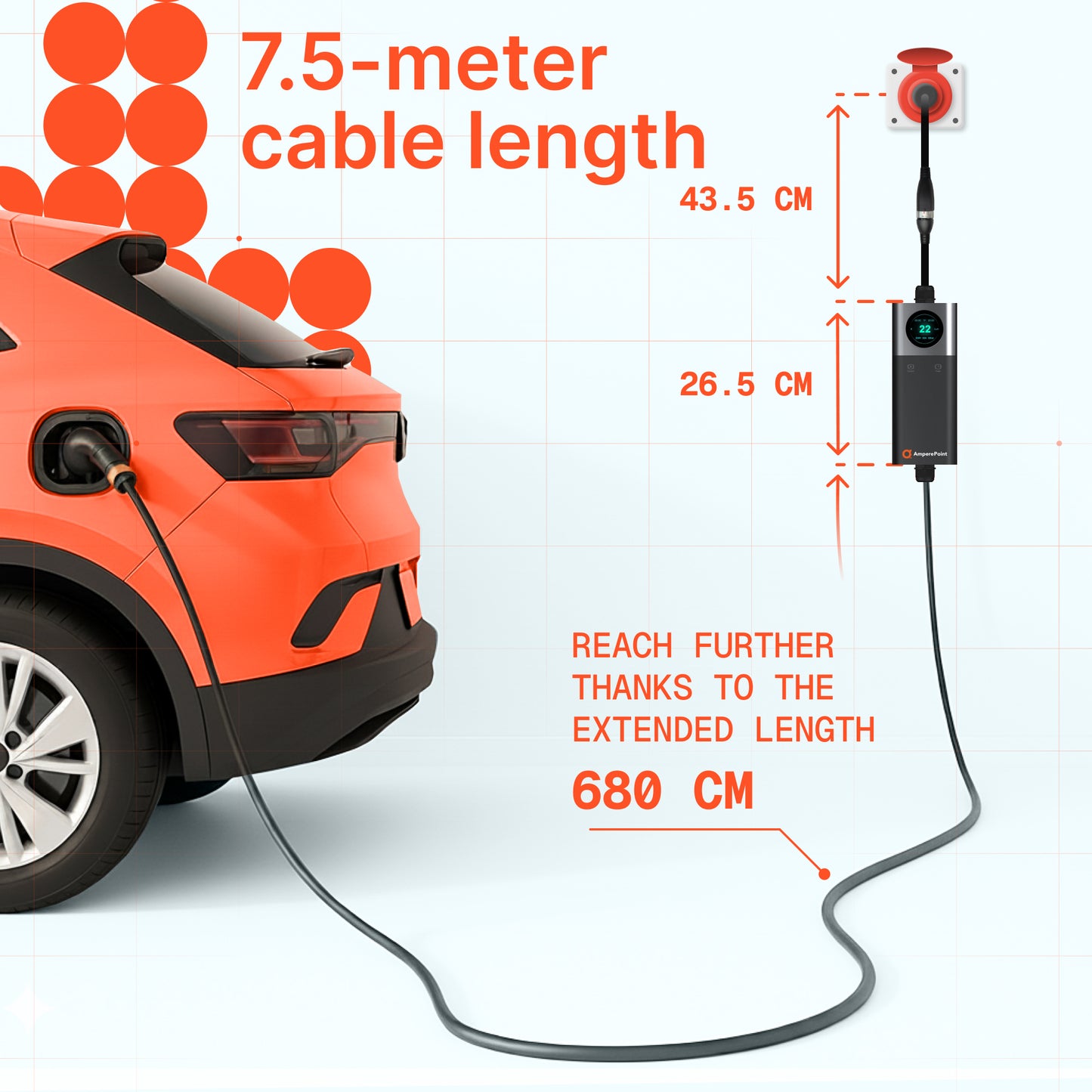 Przenośna ładowarka Q11 PRO (16A, Typ 2, 11kW) + 2x adaptery
