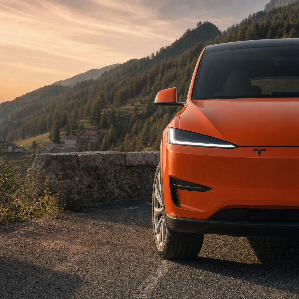 Tesla Model X Long Range. SUV z drzwiami Falcon Wing