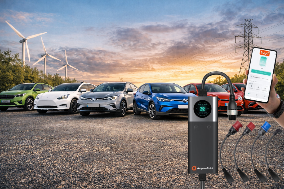 Najpopularniejsze samochody elektryczne i ich pasujące ładowarki Ampere Point