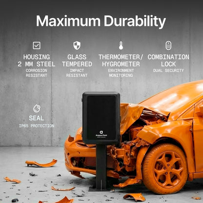 Szafka metalowa na ładowarkę EV AMP-BOX Czarna 