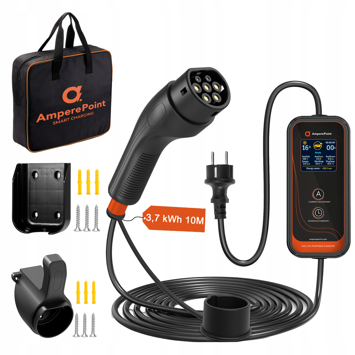 Ładowarka Przenośna P35 -  16A, 3,7kW, 10M Typ 2