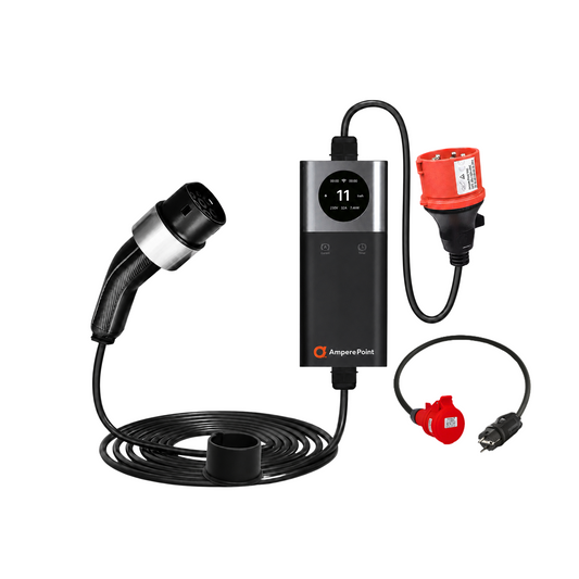 Przenośna ładowarka Q11 (16A, Typ 2, 11kW) + Adapter CEE16A-Schuko