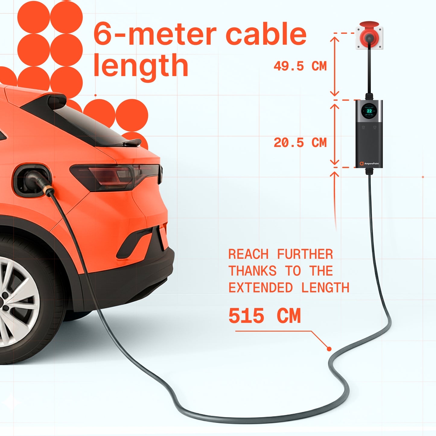 Przenośna ładowarka Q74 (32A, Typ 2, 7,4 kW) aplikacja mobilna