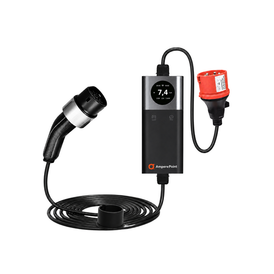 Przenośna ładowarka Q74 (32A, Typ 2, 7,4 kW) aplikacja mobilna