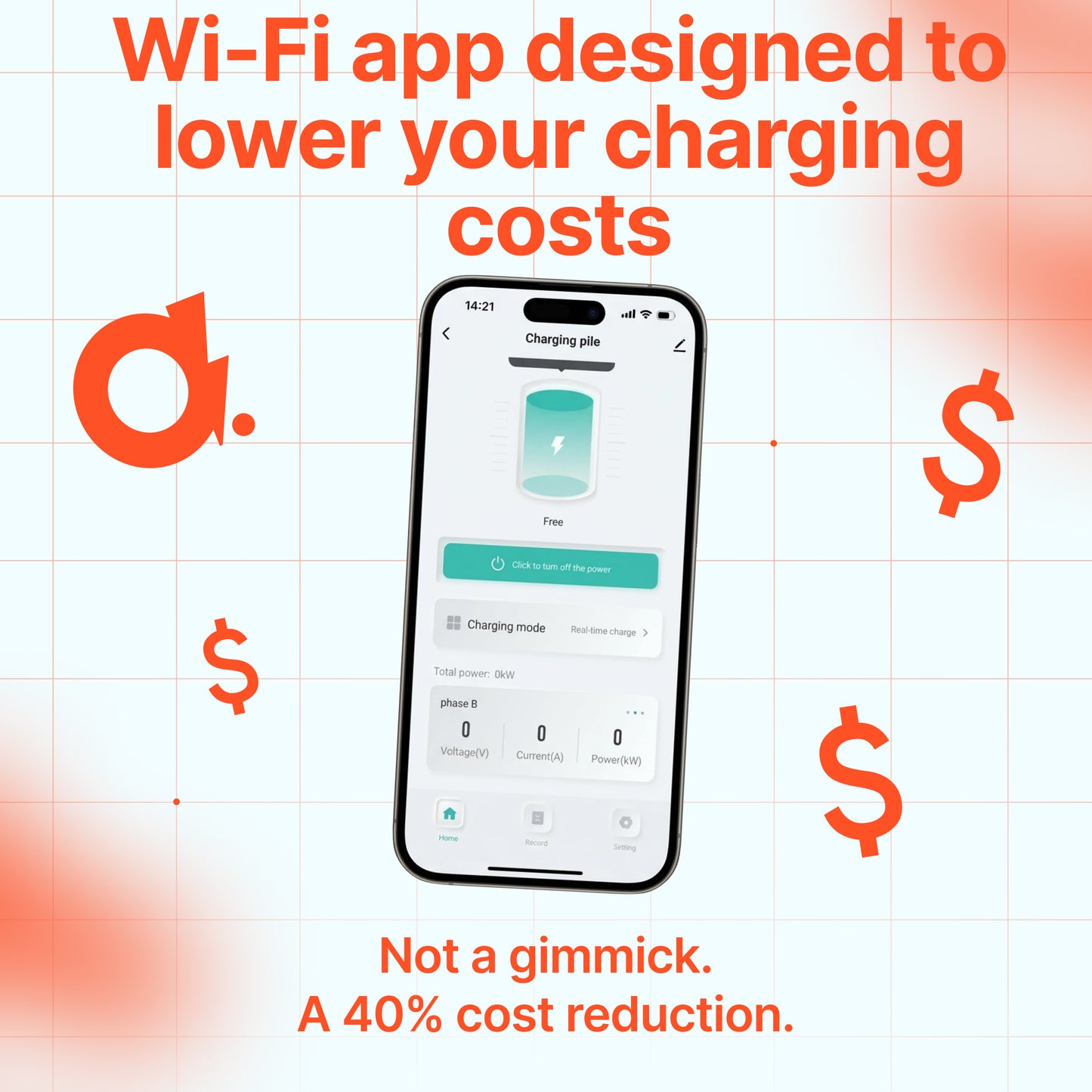 Przenośna ładowarka Q11 (16A, Typ 2, 11kW) aplikacja mobilna